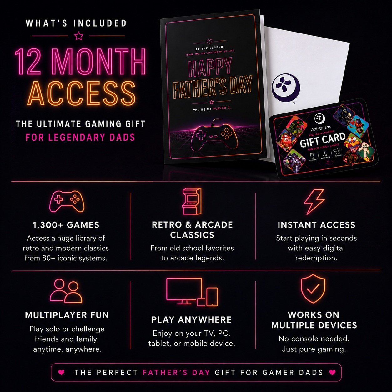FATHER'S DAY BUNDLE 12 months of gaming - Antstream Arcade