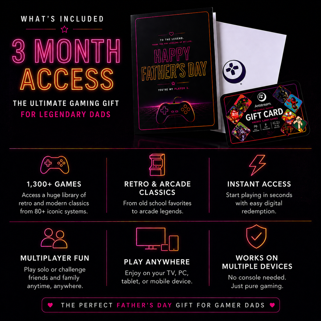 FATHER'S DAY BUNDLE 3 months of gaming - Antstream Arcade