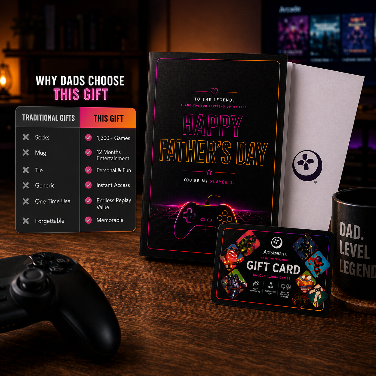 FATHER'S DAY BUNDLE 12 months of gaming - Antstream Arcade